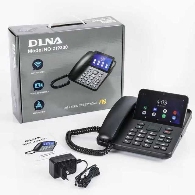 ZT9300 5 Inch Android Desktop Phone with 4G WiFi Dual SIM VoLTE HD Calling and Video Calling Ideal for Office or Home