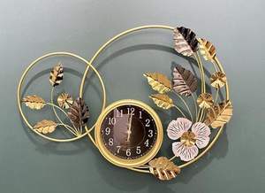 Metal <b>Wall</b> <b>Clock</b> Decorative Modern Silent Analog Timepiece <b>For</b> Living Room Office Kitchen Hotel Interior Home Decor Accent - Product Image 2