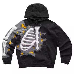 เสื้อฮู้ดดี้ผู้ชายผ้าฟลีซพิมพ์ลายได้ตามต้องการ ผ้าฝ้าย 100% ทรงปกติ มีกระเป๋า กันน้ำ ใส่ได้ในฤดูหนาว สไตล์สตรีทแวร์ ไหล่ตก ผ้าหนา - Product Image 1