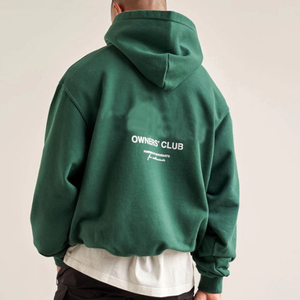 Sudaderas con capucha y sudaderas para hombre Algodón orgánico 100% Logotipo personalizado Hombro caído Sudadera con capucha de gran tamaño fabricantes con capucha de gran tamaño - Product Image 4