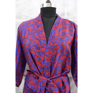 Caftán vintage para mujer, vestido largo estilo sari de seda, ropa informal, ideal como complemento a la ropa de baño. - Product Image 3