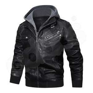 Nueva chaqueta de cuero para hombre en colores personalizados-Exportación desde Pakistán Chaqueta de espuma de diseño nuevo y de moda con cremallera para motocicleta - Product Image 2