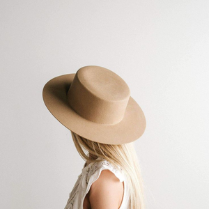 Chapeau Fedoras Chaud Vintage Élégant Chapeau Robe de Jazz à Haut Plat avec Chapeau Formel en Feutre Classique à Large Bord - Product Image 1