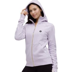 Sweat-shirts à capuche pour femmes 100% coton, coupe ajustée, vêtements de sport avec manches raglan, col cheminée, broderie personnalisée, OEM, étiquette privée - Product Image 5