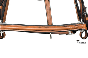 Harnais de cheval en cuir rembourré de qualité supérieure, harnais d'équitation réglable, équipement pour chevaux, accessoires pour chevaux - Product Image 3