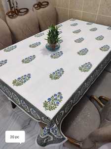 ผ้าปูโต๊ะผ้าฝ้าย100% พิมพ์ลายทำมือผ้าปูโต๊ะแบบซักได้ผ้าคลุมโต๊ะสี่เหลี่ยมผืนผ้าทำด้วยมือ - Product Image 2