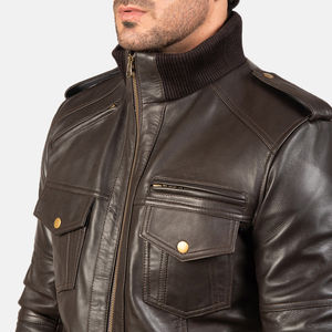 100% cuir matériel manches longues vêtements de rue professionnel Offre Spéciale hommes nouveau Design respirant veste en cuir OEM entretenu - Product Image 5
