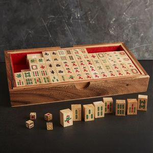Juego de Mahjong de Madera al por Mayor |   Azulejos de Acabado Liso |   Artesanía Hecha a Mano |   Precio de Fábrica por Volumen - Product Image 1