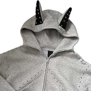 Sudadera con Capucha Personalizada de Moda Masculina, Informal, Ligera, de Manga Larga, de Forro Polar - Product Image 2