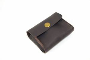Premium Handmade Genuine Leather <b>Card</b> <b>Holder</b> <b>Slim</b> Wallet With Burnished Edges Durable Organizer For Office HLC-0164 - Product Image 4