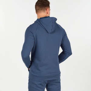 Sudadera con capucha atlética con cremallera completa personalizada para hombre, informal de invierno, lisa, con cuello vuelto, de talla grande, fabricación transfronteriza, poliéster ecológico - Product Image 2