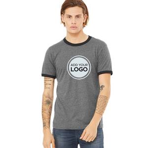 100% Cotton Ringer Tee Men's Ringer Tee Crewneck Athletic T Shirts Mens Tri-blend Ringer T Shirts Short Sleeve Casual T Shirt - Product Image 3