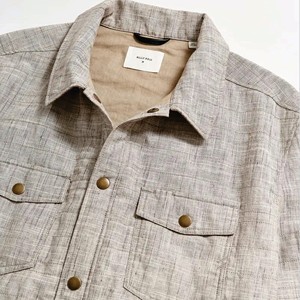 Revers tridimensionnel à la mode jeunesse printemps veste hommes coton Oxford chemise décontracté à manches longues couture chemise - Product Image 5