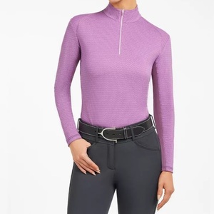 เสื้อขี่ม้ามีซิปครึ่งแขนยาวเสื้อนักขี่ม้าแบบกำหนดเอง - Product Image 5