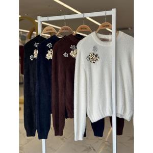 Suéter de Felpa Premium para Invierno, Estilo Casual con Accesorios-1367 - Product Image 2