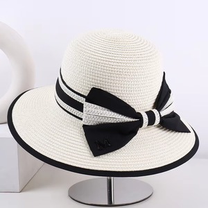 Sombrero de sombrilla de nailon de primavera y verano a la moda con decoración de lazo transpirable cómodo para viajes al aire libre vacaciones en la playa - Product Image 2