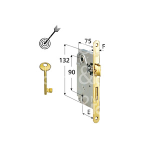 สิทธิบัตรล็อคสลักกลาง + deadbolt - Product Image 1