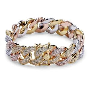 VVS Moissanite 15mm Pulsera de diamantes de corte redondo Elegante Plata de Ley 925 Diseño de hip hop para mujeres para bodas - Product Image 3