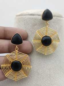 Pendientes colgantes de latón de alta calidad Sunspire, Perla de imitación, chapado en rodio, elegante diseño llamativo, moda personalizable - Product Image 4