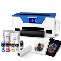 Impresora Comercial de Transferencia Térmica DTF con Cabezal de Impresión Único XP600, Pantalla Táctil, Circulación de Tinta Blanca para Impresión de Prendas A3