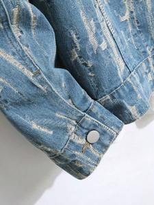 Nouvelle Arrivée 2026 – Veste en Jean Unisexe Hiver Haute Qualité, Design Personnalisé, Effet Délavé, Boutons sur le Devant, Broderie, Coupe-Vent et Imperméable - Product Image 6