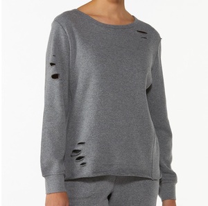 Sudadera unisex desgastada de lana de algodón lavado con ácido personalizada Hop Vintage cuello redondo transpirable y elegante para el invierno - Product Image 6