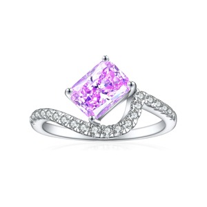 Bague de mariage en argent sterling 925 de style Boho faite à la main en quartz bleu topaze blanche pierres précieuses meilleurs bijoux de créateur pour coupe émeraude - Product Image 1