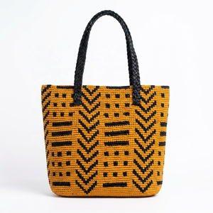 Bolso Tote Monocromático de Jacquard para Mujer, Cierre Abierto, Gran Capacidad para Viajes - Product Image 1