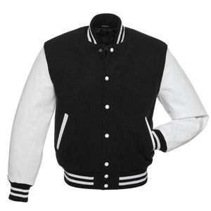 Venta al por mayor Hip Hop Blank Varsity Jacket Custom Red Wool Body y White men jacket Sleeve Baseball Letterman Jackets at Nurak 2025 - Product Image 6