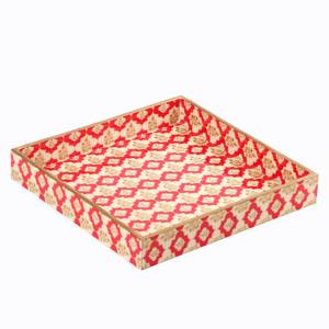 Fabricant fait à la main plateau d'impression personnalisé nouveau Style forme rectangulaire pour la maison Table à manger dernier plateau imprimé en bois de haute qualité - Product Image 4