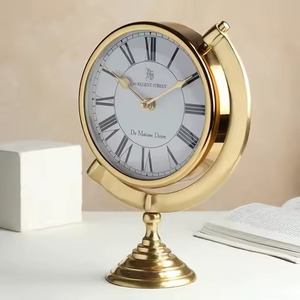 Reloj de mesa clásico elegante, diseño de Metal de lujo para decoración del hogar, movimiento electrónico para oficina y sala de estar - Product Image 3