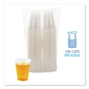 Boardwalk BWKTRANSCUP10PK 10 Oz. Vasos de Plástico de Polipropileno para Bebidas Frías - Translúcidos para Vodka, Agua Mineral y Otras Bebidas, 100 Unidades por Caja - Product Image 3