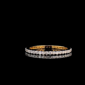 Alliance de mariage en or massif 14 carats avec diamant de laboratoire de 1,00 CTW, taille ronde, bijoux fins - Product Image 2