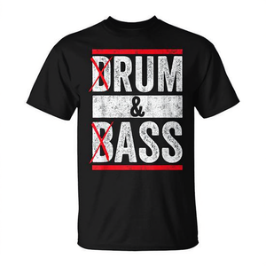T-shirt Vintage Drum & Bass Rum & Ass, Design Grafico Promozionale Premium in Stile Musicale Vintage - Product Image 2
