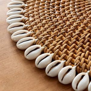 Almohadillas calientes hechas a mano, posavasos de ratán tejidos a mano, manteles individuales de bambú, base de taza, platos de cargador, precio al por mayor - Product Image 1