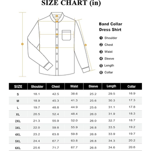 Chemises habillées en coton pour hommes Chemise boutonnée à manches longues, extensible, non froissée, solide, d'affaires, décontractée, pour bal de promo - Product Image 6