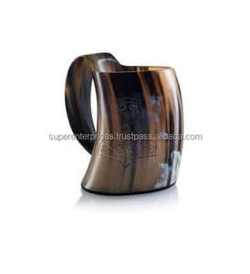 Tasse en corne à finition combinée pour la bière, décoration intérieure, matériau Unique, tasse à boire - Product Image 2
