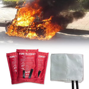 Couverture ignifuge en fibre de verre blanche douce, sac de rangement d'urgence pour cuisine, résistance à la chaleur de 550°C, taille personnalisable - Product Image 4