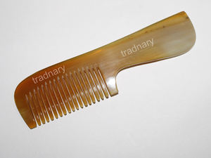 Peine para barba y bigote, cuerno de buey, cuerno de vaca, con dientes finos y anchos, productos de cuidado Personal de Tradnary - Product Image 3