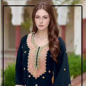 "Trending Heavy Chinon Gharara en tamaño 5XL con Dupatta, parte inferior de tamaño libre y Santoon Inner Ultimate Elegance" - Product Image 1