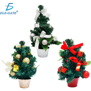 Mini Albero di Natale da 30cm con Vaso, Fiocchi e Sfere Decorative - Decorazioni Natalizie - Product Image 6