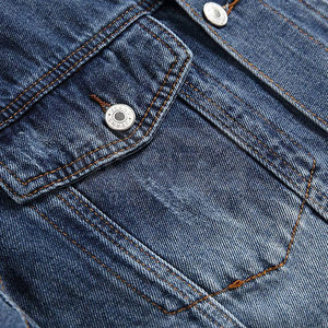 มืออาชีพผลิตเสื้อกางเกงยีนส์ผู้ชายทรงเข้ารูปแบบบางชุดลําลองสวมใส่กลางแจ้งใช้เสื้อกางเกงยีนส์ผู้ชายด้วยการกําหนดเอง - Product Image 4