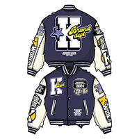 Noir Faux Pu Cuir Court Street Style Logo Recadrée Letterman Vestes Personnalisé Boxy Varsity Bomber Veste Hommes