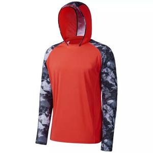 Cómoda Sudadera con capucha de pesca de poliéster Spandex Protección solar UV Diseño de camuflaje Sublimación personalizada con camisas con capucha en conjuntos - Product Image 3