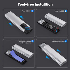Promo Panas Kotak Solid State Drive M.<span class=keywords><strong>2</strong></span> NVME NGFF Dual-Protocol Tipe-c3.0 SSD Portabel Hard Drive Mobile 9210B Enclosure - Product Image 4