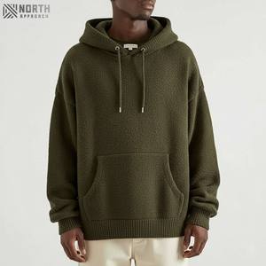Vente chaude, hiver, OEM, usine du Pakistan, personnalisation, sweat à capuche à épaules tombantes, poche kangourou, aiguille grossière, polyester/coton, sweat à capuche pour homme - Product Image 1