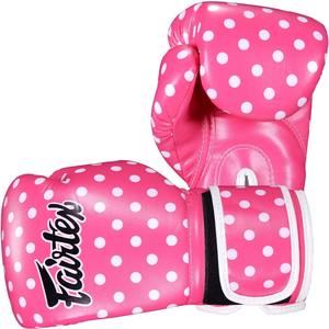 Wholesale Price Professional Training Fairtex MMA Muay Thai Boxing <b>Gloves</b> Heavy Mexican Style Pink & White Dots Boxing <b>Gloves</b> - Product Image 5