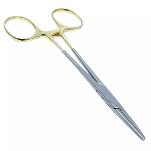 Pince de verrouillage de mâchoire d'hémostat de moustique manuelle en acier inoxydable de qualité supérieure avec porte-aiguille droit et incurvé à pointe fine - Product Image 5