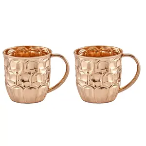 Precious In Look Classic Wine Metal mule Mugs Set Of two Pieces Home Bar Cold Coffee Mugs Office & Home Decorative Table tea Cup