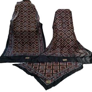 Ensemble somalien Baati Shaash Dirac de luxe non cousu en coton 3 pièces pour l'été, avec manches longues, broderie en soie et tissu polyester - Product Image 4